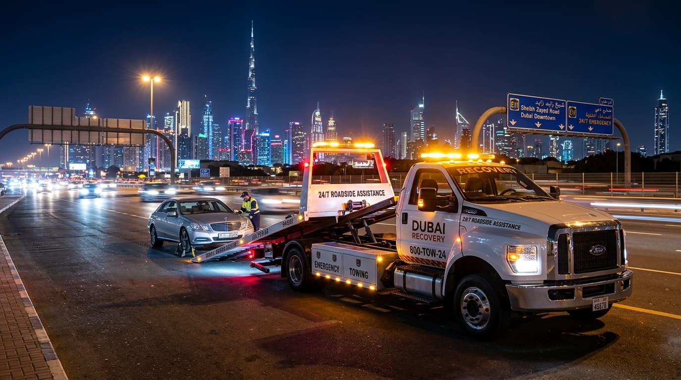 Prompt Auto 24/7 Roadside Recovery Truck Dubai